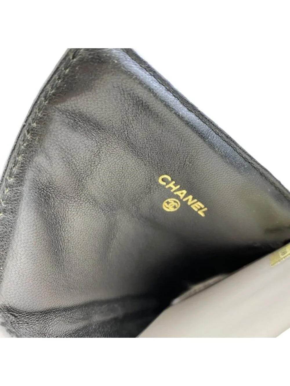 Chanel Chocobar Card Case CC Logo Slide Type Lambskin Black High Quality Daily